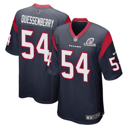 Scott Quessenberry 54 Houston Texans 2024 Divisional Patch Game Men Jersey - Navy