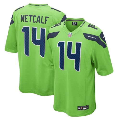 DK Metcalf 14 Seattle Seahawks Men Game Jersey - Neon Green