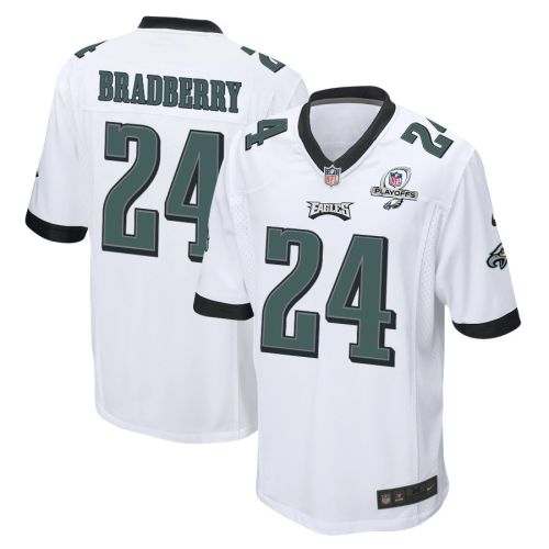 James Bradberry 24 Philadelphia Eagles 2023 Playoffs Patch Game Men Jersey - White