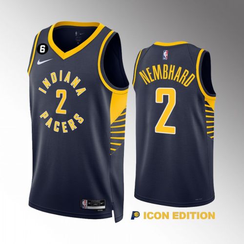 Andrew Nembhard 2 Indiana Pacers Navy Icon Edition 2022-23 Jersey Swingman