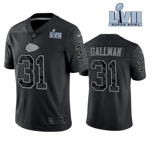 Wayne Gallman 31 Kansas City Chiefs Super Bowl LVII Reflective Limited Jersey