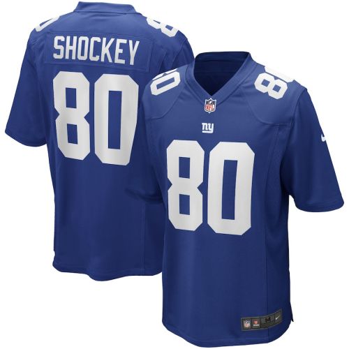 Jeremy Shockey 80 New York Giants Men Game Retired Jersey - Royal