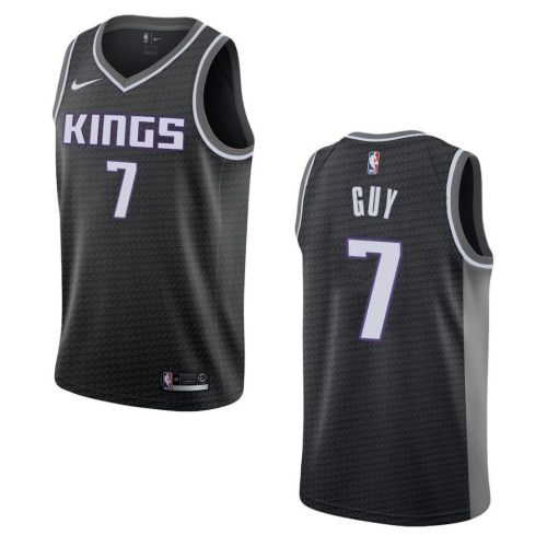 Men's Sacramento Kings 7 Kyle Guy Statement Swingman Jersey - Black