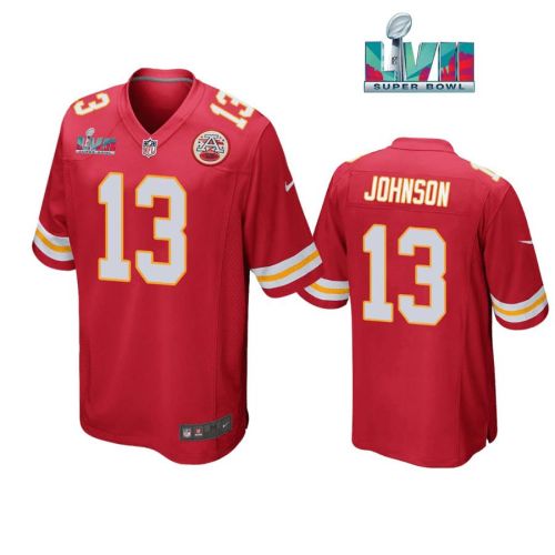 Nazeeh Johnson 13 Kansas City Chiefs Super Bowl LVII Red Men Game Jersey