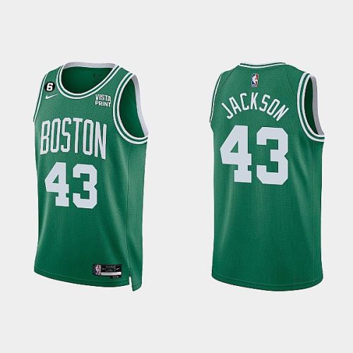 Boston Celtics 43 Justin Jackson 2022-23 Icon Edition Kelly Green Men Jersey