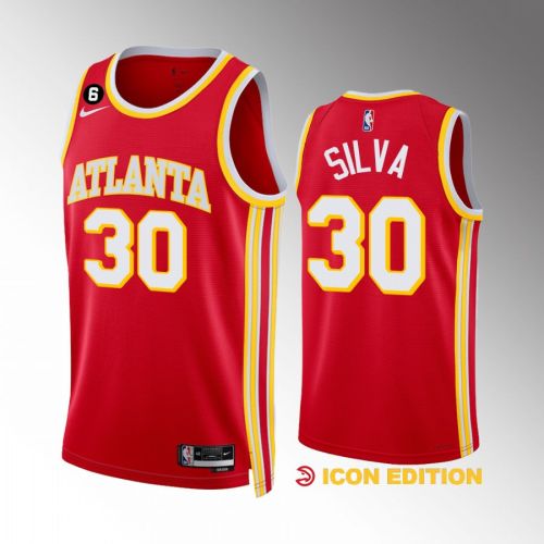 Chris Silva 30 Atlanta Hawks Icon Edition Red Jersey 2022-23 Swingman