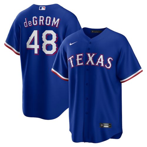 Jacob deGro 48 Texas Rangers 2023 Away Game Jersey - Royal