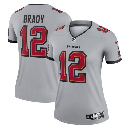 Tom Brady 12 Tampa Bay Buccaneers Women Inverted Legend Jersey - Gray