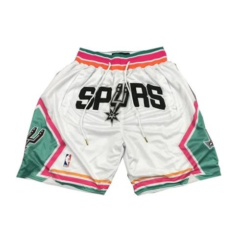 San Antonio Spurs NBA Retro Shorts - White