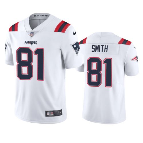 Jonnu Smith 81 New England Patriots White Vapor Limited Jersey