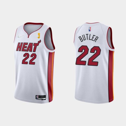 Miami Heat 22 Jimmy Butler Champions Cup 2023 Patch White Jersey