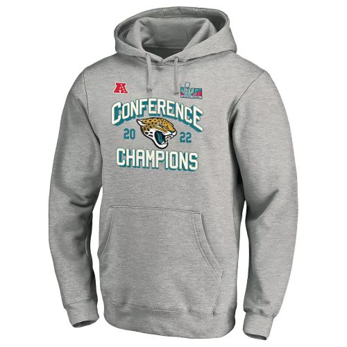 Jacksonville Jaguars AFC Conference Champions Light Grey Pullover Hoodie