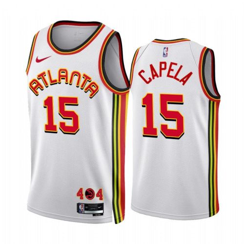 Atlanta Hawks 15 Clint Capela 2022-23 Association Edition White Jersey - Men Jersey