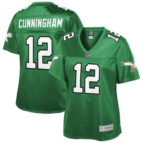 Randall Cunningham 12 Philadelphia Eagles Pro Line Women Retired Jersey - Kelly Green