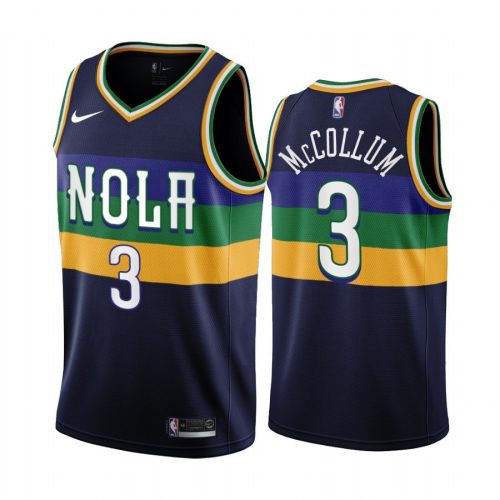 2022-23 New Orleans Pelicans C.J. McCollum 3 Navy City Edition Jersey