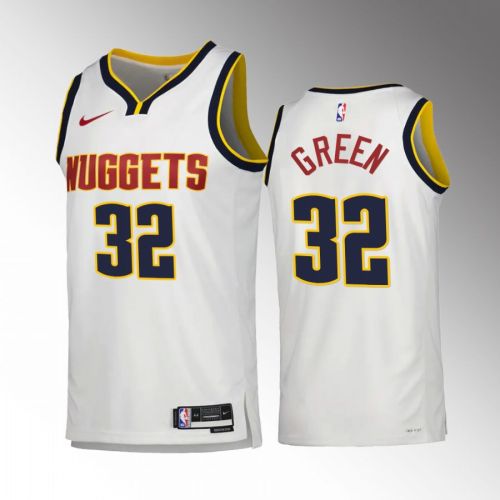 Jeff Green 32 2022-23 Denver Nuggets White Association Edition Jersey Swingman