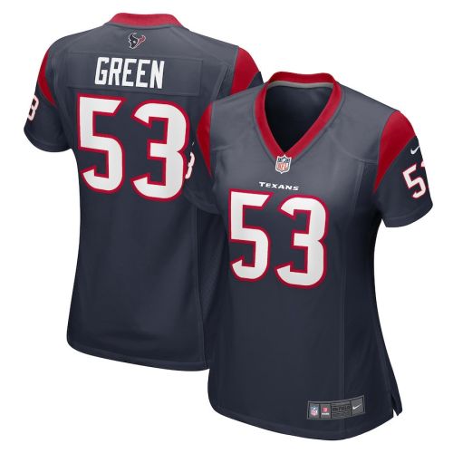 Kendrick Green 53 Houston Texans Women Team Game Jersey - Navy