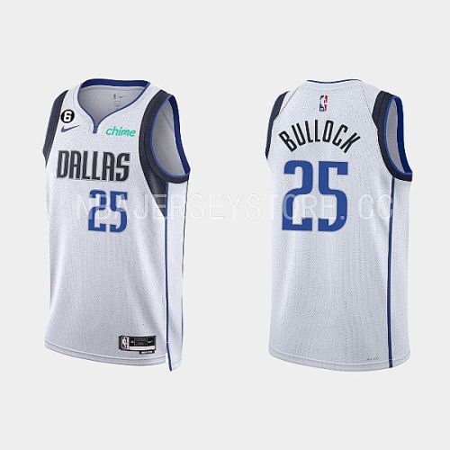 Dallas Mavericks Reggie Bullock 25 2022-23 Association Edition White Men Jersey Swingman