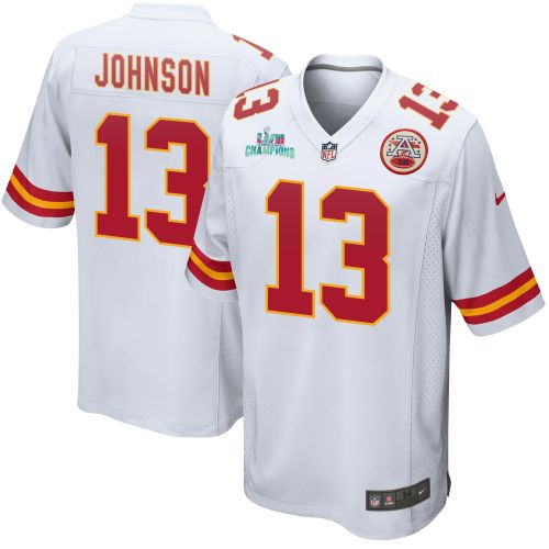 Nazeeh Johnson 13 Kansas City Chiefs Super Bowl LVII Champions Men Game Jersey - White