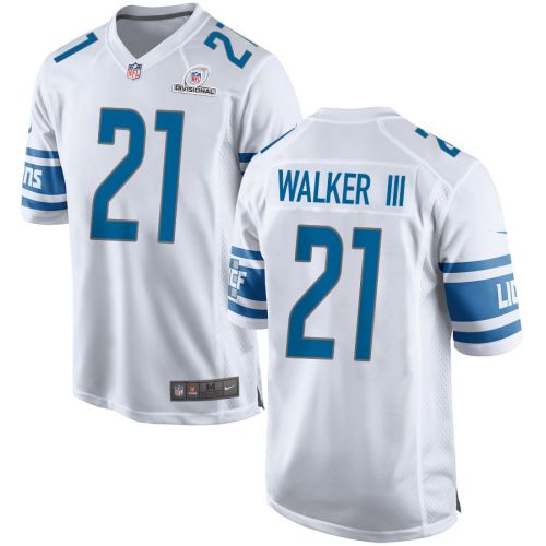 Tracy Walker III 21 Detroit Lions 2024 Divisional Patch Game Men Jersey - White