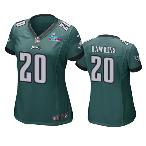 Brian Dawkins 20 Philadelphia Eagles Super Bowl LVII Game Jersey - Women Green