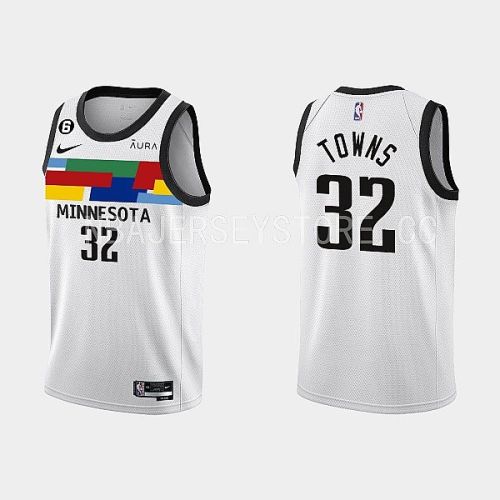 Minnesota Timberwolves 32 Karl-Anthony Towns 2022-23 City Edition White Men Jersey