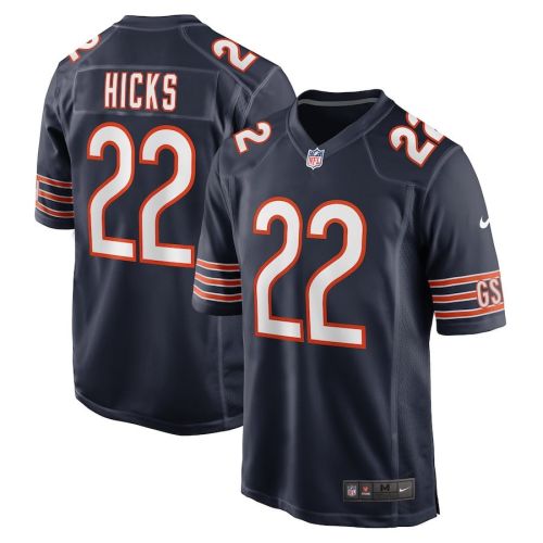 Elijah Hicks 22 Chicago Bears Men Team Game Jersey - Navy