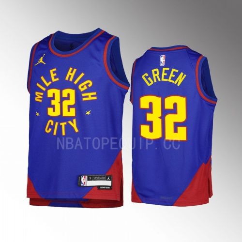 Denver Nuggets Jeff Green 32 Statement Edition Blue Youth Men Jersey Swingman