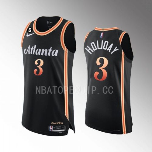 Aaron Holiday 3 Atlanta Hawks 2022-23 City Edition Jersey Black