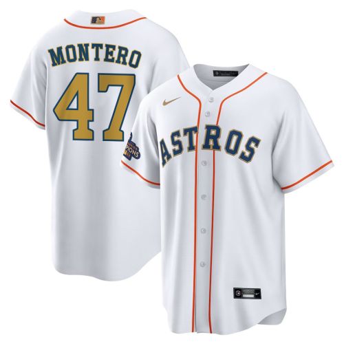 Rafael Montero 47 Houston Astros 2023 Men Jersey - White/Gold