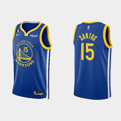 Golden State Warriors 15 Gui Santos 2022-23 Icon Edition Royal Men Jersey