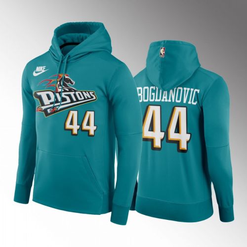 Bojan Bogdanovic 44 Detroit Pistons 2022-23 Classic Edition Hoodie Teal Swingman