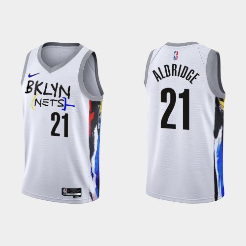 Brooklyn Nets LaMarcus Aldridge 21 City Edition 2022-23 White Swingman Men Jersey