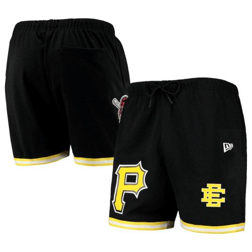 Pittsburgh Pirates Team Standard Logo Mesh Shorts - Black