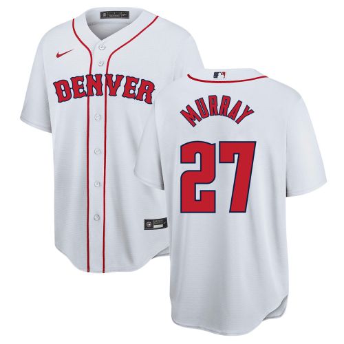 Jamal Murray 27 Denver Nuggets x Boston Red Sox Baseball Men Jersey - White