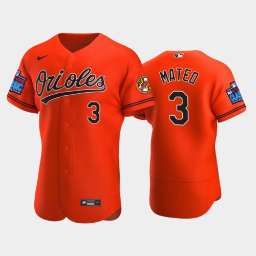 Jorge Mateo 3 Little League Classic 2022-23 Baltimore Orioles Orange Alternate Jersey