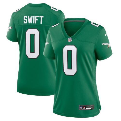 D'Andre Swift 0 Philadelphia Eagles Women Alternate Game Jersey - Kelly Green