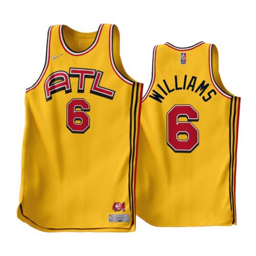 2022-23 Atlanta Hawks Lou Williams 6 Gold Earned Edition Men Jersey