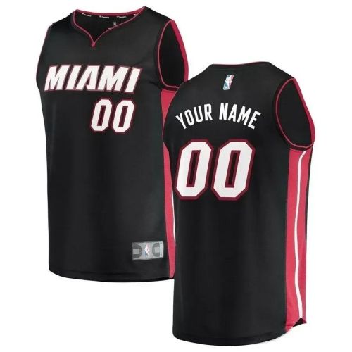 Miami Heat Fast Break Custom Jersey Black - Icon Edition