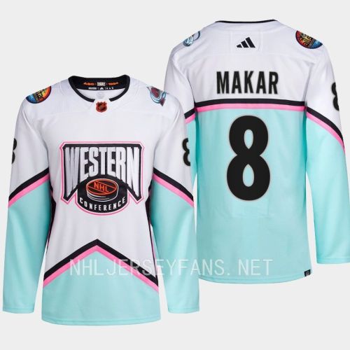 Cale Makar 8 Colorado Avalanche 2023 All-Star Game Jersey White Equipment