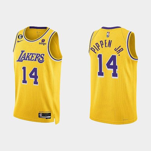 Los Angeles Lakers 14 Scotty Pippen Jr. 2022-23 Icon Edition Gold Men Jersey