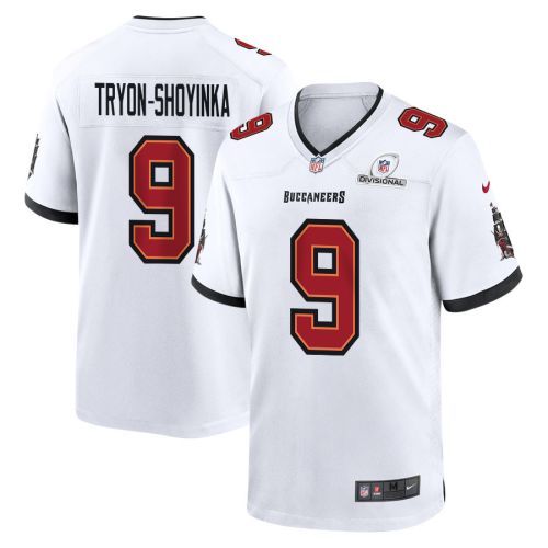 Joe Tryon-Shoyinka 9 Tampa Bay Buccaneers 2024 Divisional Patch Game Men Jersey - White