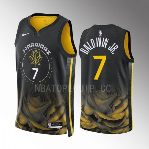 Golden State Warriors Patrick Baldwin Jr. 7 2022-23 City Edition Black Men Jersey Swingman