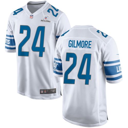 Steven Gilmore 24 Detroit Lions 2024 Divisional Patch Game Men Jersey - White