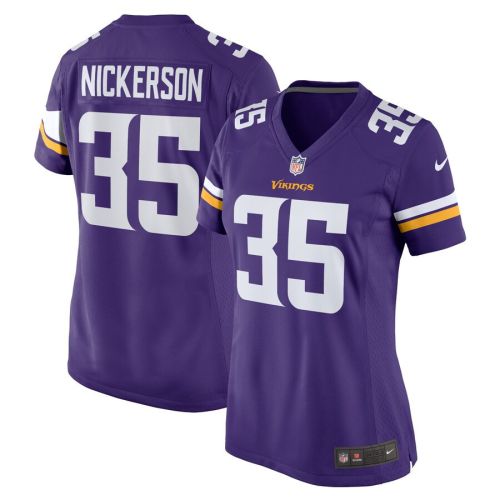 Parry Nickerson 35 Minnesota Vikings Women's Home Game Player Jersey - Purple