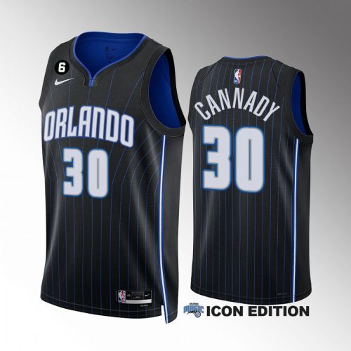 Orlando Magic Devin Cannady 30 Icon Edition Black 2022-23 Jersey Swingman