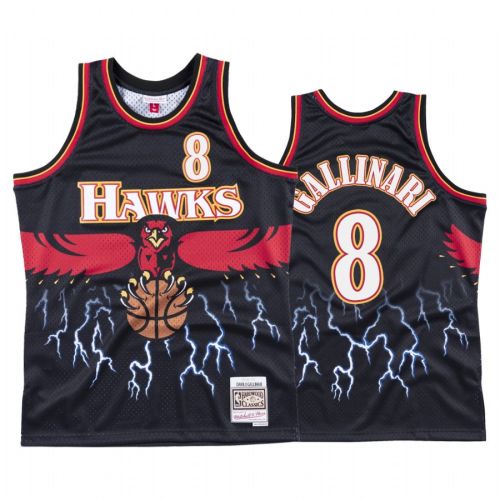 Danilo Gallinari 8 Atlanta Hawks Black Lightning Jersey