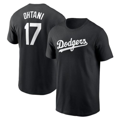 Shohei Ohtani 17 Los Angeles Dodgers 2024 Fuse Name & Number T-Shirt – Black