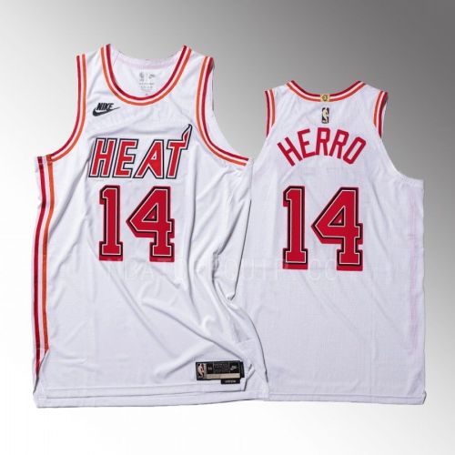 Tyler Herro 14 Miami Heat 2022-23 35th Classic Edition Men Jersey White