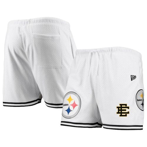 Pittsburgh Steelers Logo Team White/Black Mesh Shorts - Men